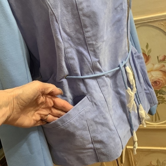 IMAN 100% leather&fabric jacket platinum collection - Picture 13 of 15